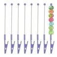 thumbnail image 1 of Uxcell Pince à Alligator à Longue Queue, 8 Pcs 5.3 Pouces/135mm Pince à Fil Métallique Clips Perlants, Violet, 1 of 5