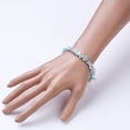 thumbnail image 4 of Natural Larimar Beaded Bracelets with Alloy Toggle Clasps Heart 8-1/4 inch(20.8cm), 4 of 8