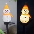 thumbnail image 3 of Luz solar navideña rosa para césped/plástico/40-45 am, voltaje de la lámpara 3 V/carga 8-10 h, iluminación 6-8 h/impermeable IP55/parte del muñeco de nieve 14 cm, parte del enchufe, 3 of 14