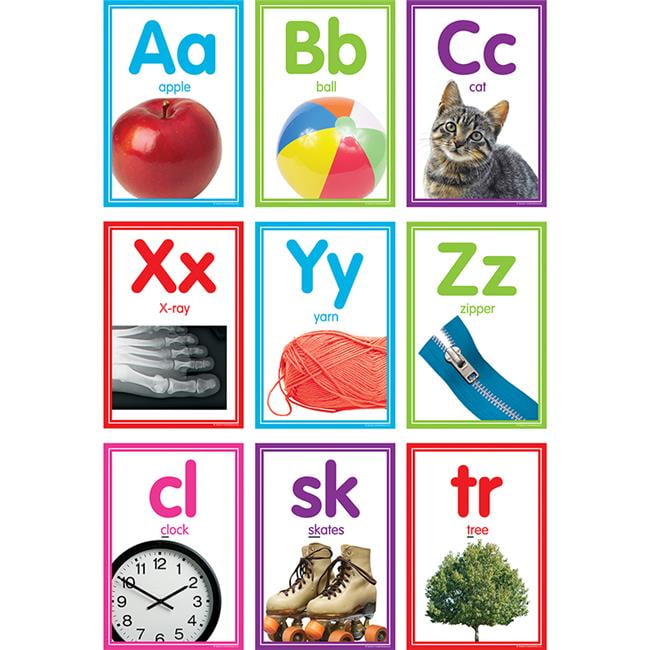 Teacher Created Resources TCR8798 5.75 x 8.5 in. Colorful Photo Alphabet Cards Bulletin Board Set