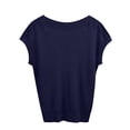 thumbnail image 4 of Lumtrix Cap Sleeve Sweater Vest for Women 2026 Spring Summer Crew Neck Casual Loose Business Tops Western Vacation Tees Navy M, 4 of 5