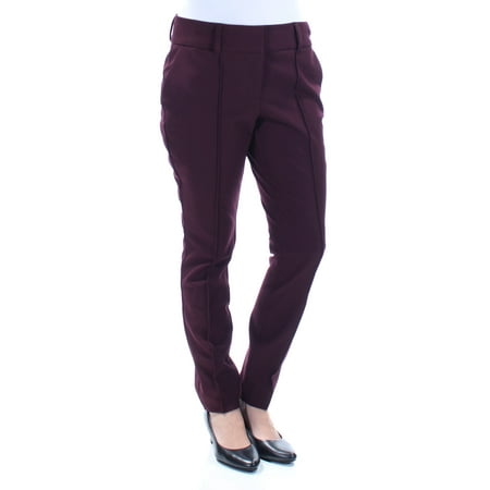 - BAR III Womens Burgundy Pocketed Pants Size: 6