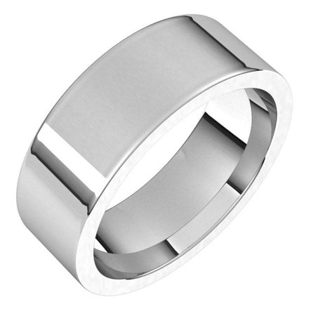 14K White 7 mm Flat Comfort Fit Band Size 9 FIR9:223953:P