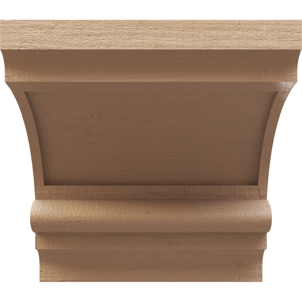 9"W x 9"D x 9"H Wide Diane Rough Cedar Woodgrain TimberThane Corbel, Primed Tan