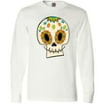 thumbnail image 3 of Inktastic Smiling Sugar Skull for Day of the Dead Long Sleeve T-Shirt, 3 of 5