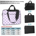 thumbnail image 6 of YFYANG 13 inch Universal Laptop Bag Oxford Cloth Laptop Sleeve, Multi-functional Purple Vintage Plaid Texture Notebook Computer Messenger Bag Handbag, 6 of 8