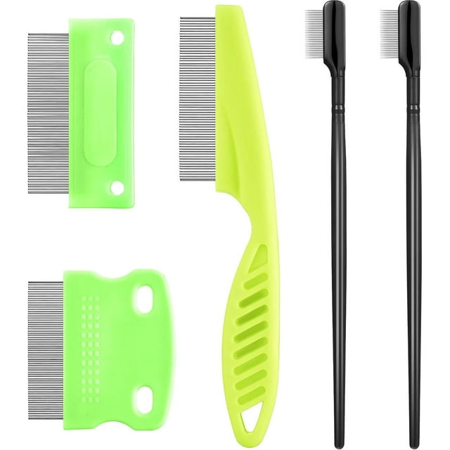 Suministros de limpieza y belleza para mascotas, peine para saltar para mascotas, peine de aguja de dientes densos, peine para eliminar piojos, peine para pestañas y ojos de perros y gatos,