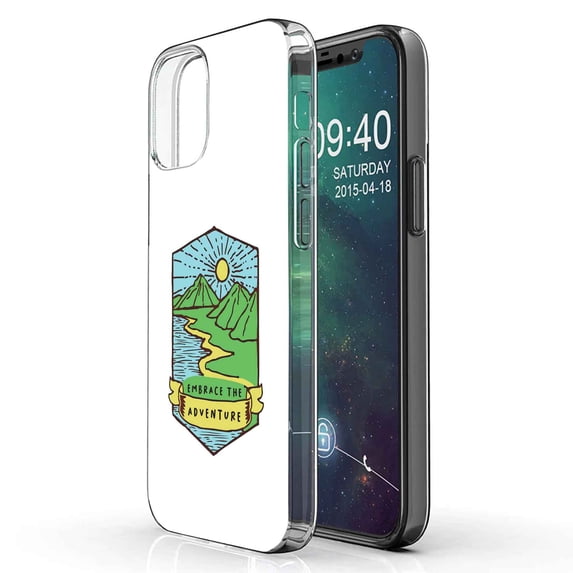 TalkingCase Slim Phone Case Compatible for Apple iPhone 12 Mini, Embrace Adventure Print, Lightweight,Flexible,Soft, USA