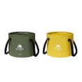 thumbnail image 1 of Cubo de limpieza de contenedores de agua de 2 uds para Camping senderismo Amarillo verde kusrkot Cubo plegable, 1 of 8