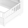 thumbnail image 4 of Miniyam Twin Size Wood Floor Bed with Guardrails, Storage & Bookshelf – Safe, Durable Design for Kids' Bedroom, White, 4 of 7
