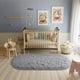 thumbnail image 3 of Alfombra LOCHAS Fluffy Grey de 80 cm x 160 cm para mesita de noche de dormitorio, 3 of 8