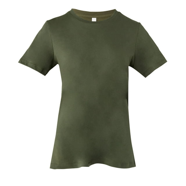 Bella + Canvas - Camiseta para Mujer (Verde Militar)