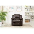 thumbnail image 4 of Comfort Pointe Clifton Burnished Brown Faux Leather Glider Rocker Recliner, 4 of 12
