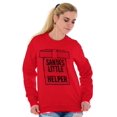 thumbnail image 4 of Christmas Santa Claus Little Helper Unisex Plus Fleece Graphic Sweatshirt Brisco Brands 4X, 4 of 5