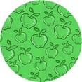 thumbnail image 1 of Ahgly Company Indoor Round Patterned Lime Green Area Rugs, 4' Round, 1 of 6