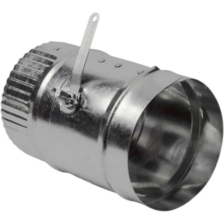 

12-in HVAC Duct Manual Volume Damper with Sleeve - Galvanized Sheet Metal Round Volume Damper Airflow Ducting Branch Adjustment Handle HVAC Air Balancing System - Easy to Install