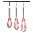 thumbnail image 1 of 3 Pack Very Sturdy Kitchen Whisk Silicone Balloon Wire Whisk , Red, 1 of 5