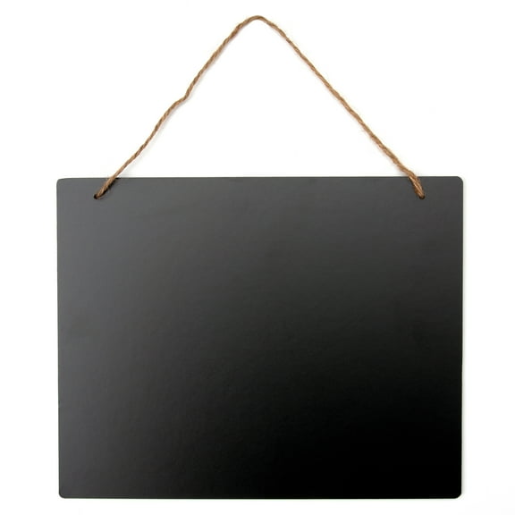 Hello Hobby Rectangle Wood MDF Chalkboard Sign with Jute Hanger, 8 x 10 inches