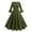 Army Green, variant on cfhntfmh Cocktail Dresses for Women Elegant Bell Long Sleeve Fall Dress Christmas Belted Crewneck Party Evening Dress