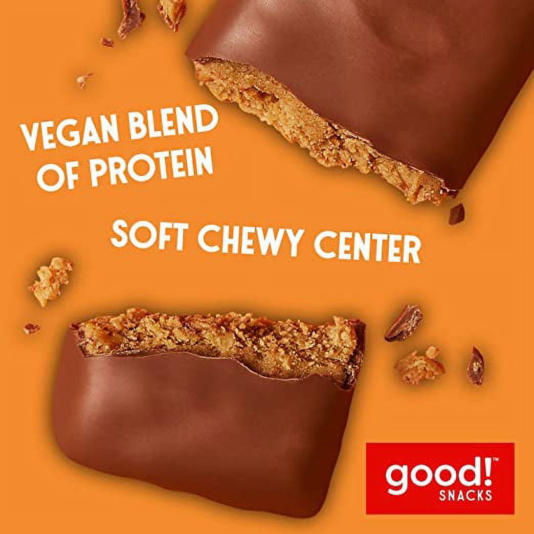 good! Snacks Vegan Protein Bars, Chocolate Peanut Butter Bar, Gluten-Free, Plant-Based, Low Sugar, High Protein 15g Meal Replacement Bar, Kosher, Soy Free, Non Dairy, Non GMO, Vegetarian (12 Bars)