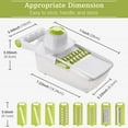 thumbnail image 2 of All in 1 Mandoline Slicer, Fruit and Vegetable Slicer, Multi Function Veg Cutter, Interchangeable Stainless Steel with Food Container, Hand Protector, Julienne Slice for Potato Tomato Onion, 2 of 5