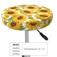 thumbnail image 5 of Bar Stool Covers Round, Yellow Sunflowers Bar Stool Cushion Covers Seat Cushion With Elastic Bands, Chairs Covers For Kitchen Dining Room 12-14 Inch, 5 of 7