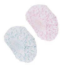 Unique Bargains 2 Pcs Durable Shower Cap for Business Travel Red Green PE