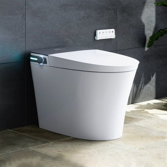 HOROW Smart Bidet Toilet 10" Rough-in with Instant Warm Water,Elongated Heated Seat,Dryer,Blackout Flushing and Deodorization