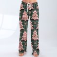 thumbnail image 5 of Women's Casual Fashion Christmas Pajama Pants, Long Sleepwear Trousers for Sports and Home Use, Comfortable and Soft Material for Nightwear and Lounging,Army Green,2XL, 5 of 6