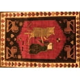 thumbnail image 1 of Ahgly Company Indoor Rectangle Animal Orange Traditional Area Rugs, 3' x 5', 1 of 1