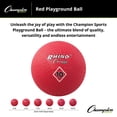 thumbnail image 4 of Champion Sports 10 Inch Playground Ball – Durable 2-Ply Kickball with Textured Grip - Red, 4 of 6