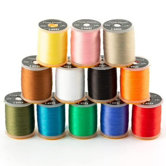 Fly Tying Thread Kit Dry Wet Flies Nylon Nymph 140D 6#~14# Material Tie 6Pcs Fangkenuo