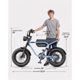 thumbnail image 7 of ACTBEST Blaze Electric Bike, 16"x4.0" Fat Tire Ebikes for Adults, 750W Peak 25 MPH Electric Mountain Bike, 48V 10.4 AH Battery, 7-Speed E-Bike with Free Lock, 7 of 7
