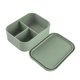 thumbnail image 4 of Recipiente de silicona con tapa sellada para almacenar alimentos frescos o calientes, diseño moderno con 3 compartimentos, rectangular , Verde, 4 of 8