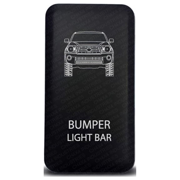 CH4x4 Push Switch for Toyota Tacoma - Bumper Light Bar Symbol - White Led