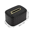 thumbnail image 2 of Funda para caja de pañuelos con resorte de 1 pieza para mesa de dormitorio, plástico negro, 2 of 3
