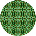 thumbnail image 1 of Ahgly Company Indoor Round Patterned Dark Forest Green Area Rugs, 3' Round, 1 of 6