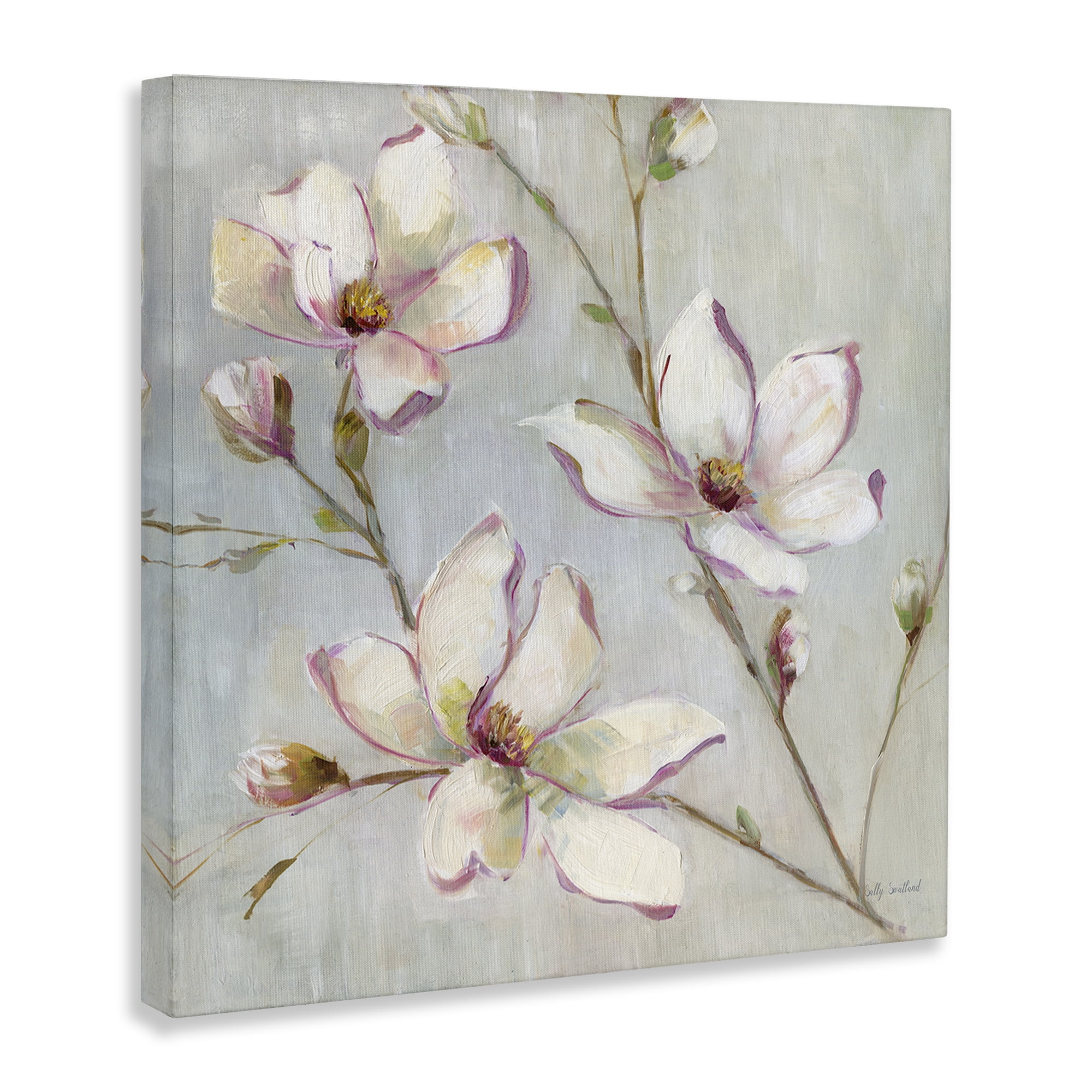 Stupell Industries Traditional Apple Blossoms Botanical & Floral Painting Gallery Wrapped Canvas Art Print Wall Art, 36 x 36