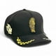 thumbnail image 1 of Vago Style Gorra San Judas Snapback Negra Gamuza Placa Dorada Visera Curva, 1 of 5