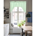 thumbnail image 4 of Green Grid Swag Valances for Windows, Small Curtains Drapes, Checkered Plaid Gingham Lattice Trellis Print Kitchen Window Curtains Over Sink Window Treatment Valance for Bedroom/Bathroom 56"x36", 4 of 5