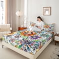 thumbnail image 3 of Erosebridal Watercolor Flowers Full Size Sheets,Retro Bohemian Floral Bed Sheets For Girl 4 Pieces, 3 of 6