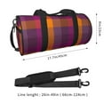 thumbnail image 4 of Fotbe Purple Yellow Buffalo Plaid Pattern Foldable Sports Gym Bag with Wet Dry Pocket, Ultralight Travel Bag, Large Capacity Duffel Bag, Splash Proof Carry on Bag, Overnight Bag, Weekender Bag, 4 of 8