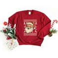 thumbnail image 4 of Ugly Sweater Santa Face -  Women's Sweatshirt, 4 of 24