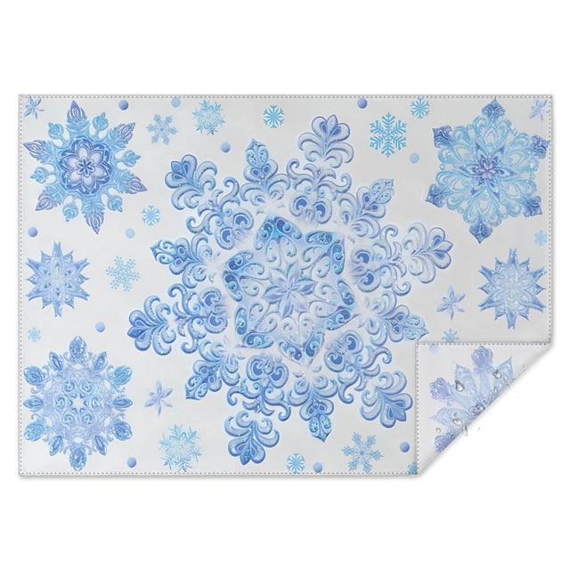 Merry Christmas Table Cover Wrinkle Resistant Washable Tablecolths Table Covers Snowman Snowflake Silver Table Cover for Christmas Background Indoor Outdoor Birthday Rectangle,60x84inches
