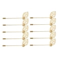 thumbnail image 2 of 10 piezas DIY Rose Bud pegamento en la base hoja solapa Pin Boutonniere Craft Oro Zulema Base del pin del palito de la solapa, 2 of 8