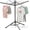 Black-4 Legs, variant on 65 ft Rotary Clothes Drying Rack, Outdoor Umbrella Laundry Drying Rack with Easy Push-Pull Handle, Foldable Space-Saving Air Dryer for Balcony, Patio & Backyard