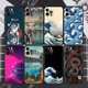 thumbnail image 2 of Funda de estilo japonés para Apple iPhone, carcasa negra para iPhone 11, 13, 12 Pro, 7, XR, X, XS Max, 8, 6, 6S Plus, 5, 14, SE, 2020, 13Pro Fivean unisex, 2 of 2