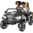 thumbnail image 3 of SaveJoy 24V 4 Seater Ride on Toys, Powered Ride on Cars w/ Four Wheels, Electric Car with Parent Remote Control for Toddlers Kids Girls Boys, Black, 3 of 11