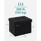 thumbnail image 5 of Reposapiés plegable Storage Ottoman SONGMICS, 31 x 41 x 31 cm, color negro, 5 of 7