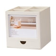 thumbnail image 3 of HILABEE 360 Degree Rotation Rotating Penholder Calendar with 4 Compartments for Vanity white, 3 of 9